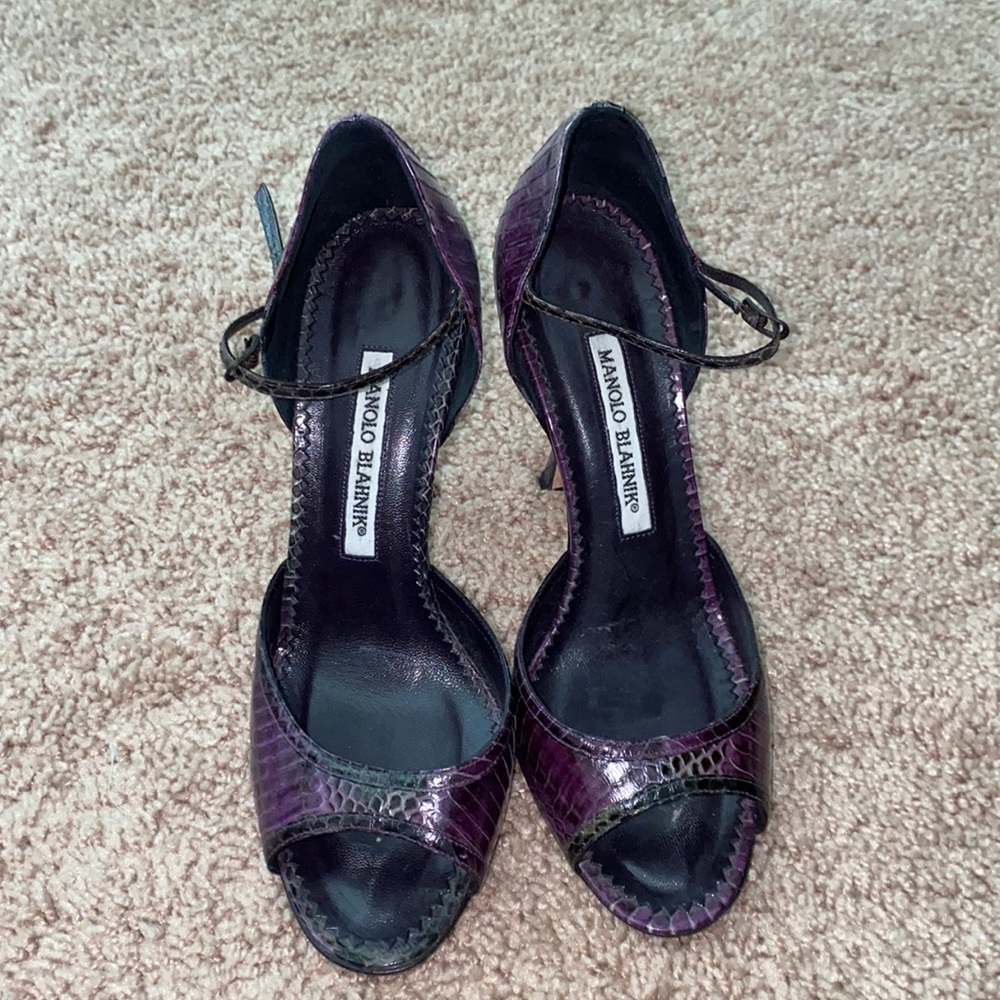 Snakeskin manolo blahnik heels
